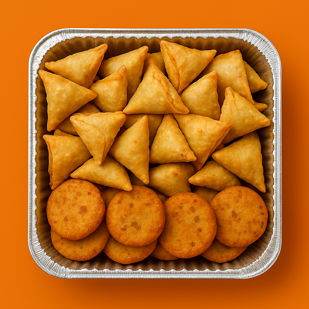 Samosas and Tikkis Tray
